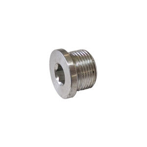 silver threaded plug