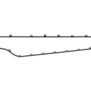 black recgangular gasket with holes