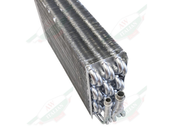 silver metal rectangle with tubes and fins