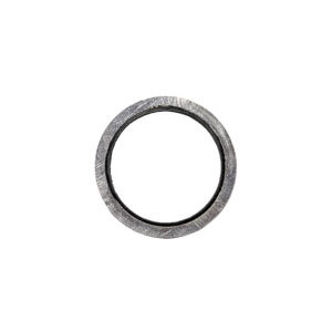 black and silver circle on white background