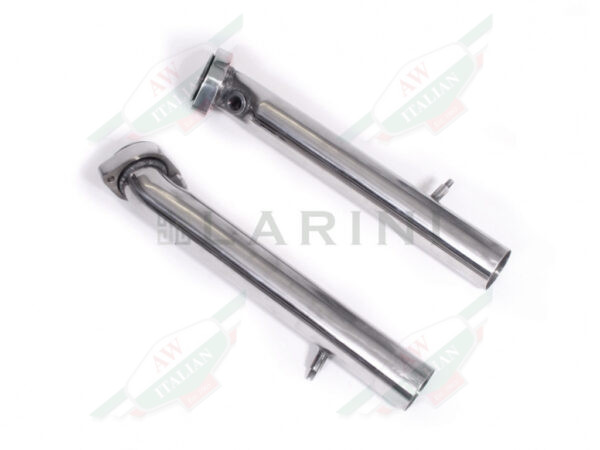 silver shiny exhaust pipes