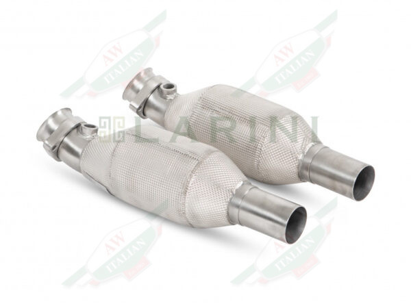 silver shiny exhaust pipes