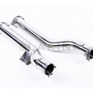 silver shiny exhaust pipes