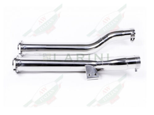 silver shiny exhaust pipes