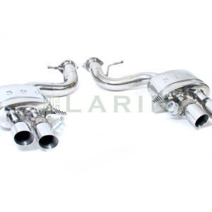silver metal mufflers with 4 tips