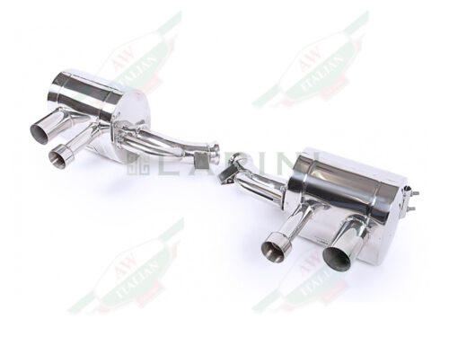 silver metal mufflers with 4 tips