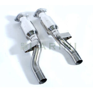 silver shiny exhaust pipes
