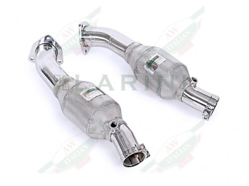 silver shiny exhaust pipes