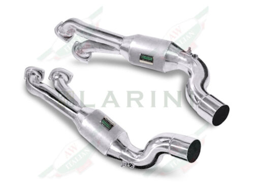 silver shiny exhaust pipes