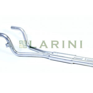 silver exhaust pipes X shape