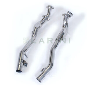 silver shiny exhaust pipes