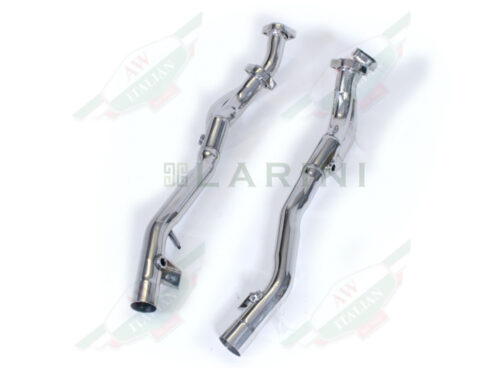 silver shiny exhaust pipes