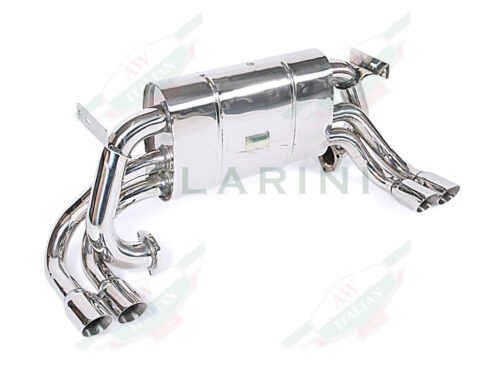 silver metal mufflers with 4 tips