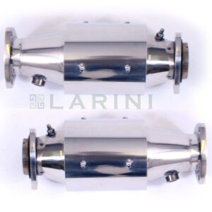 silver shiny exhaust pipes