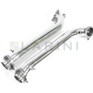 silver shiny exhaust pipes