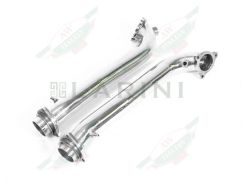 silver shiny exhaust pipes