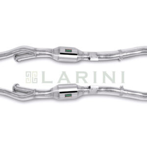 silver shiny exhaust pipes