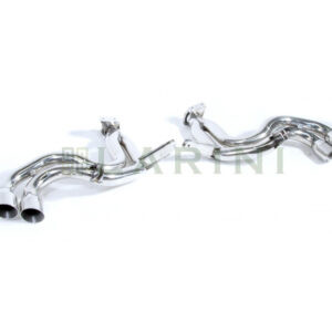 silver chrome exhaust pipes