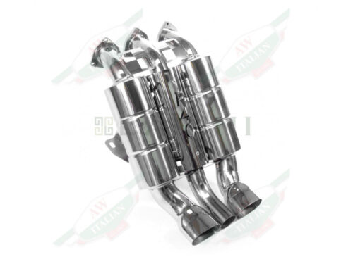 silver shiny exhaust pipes