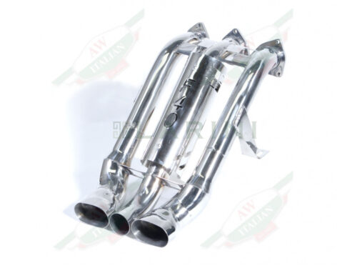 silver shiny exhaust pipes