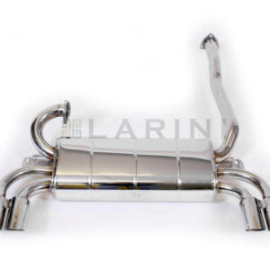 silver metal muffler with 4 tips