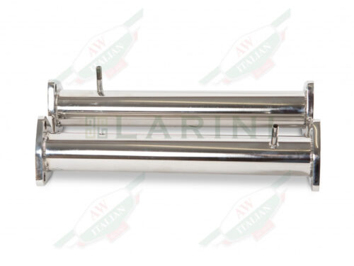 silver shiny exhaust pipes