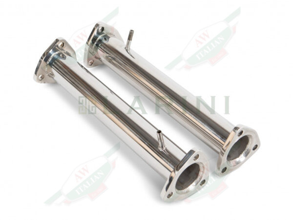 silver shiny exhaust pipes