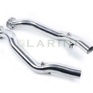 silver shiny exhaust pipes