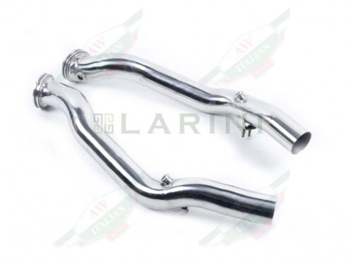 silver shiny exhaust pipes