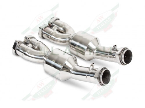 silver shiny exhaust pipes