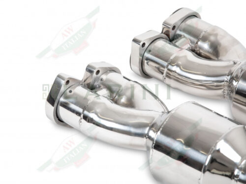 silver shiny exhaust pipes