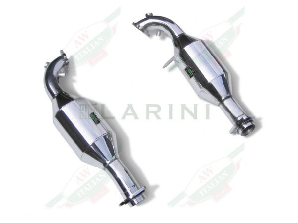 silver shiny exhaust pipes