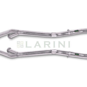 silver shiny exhaust pipes