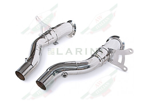 silver shiny exhaust pipes