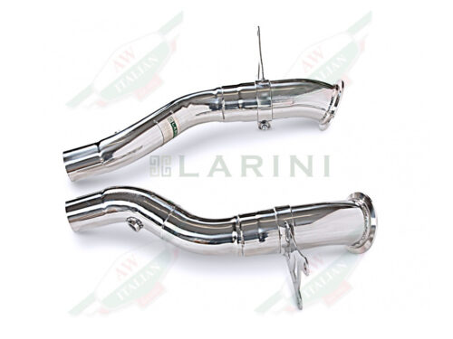 silver shiny exhaust pipes
