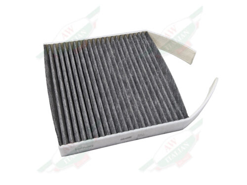 square grey pleated cabin air filter