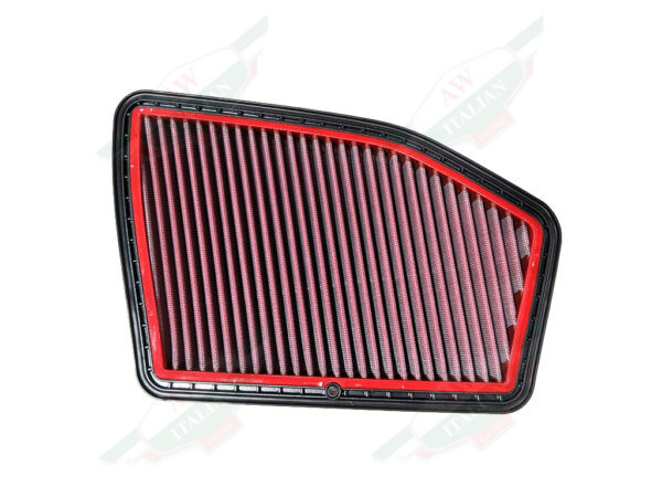 red and black engine air filter