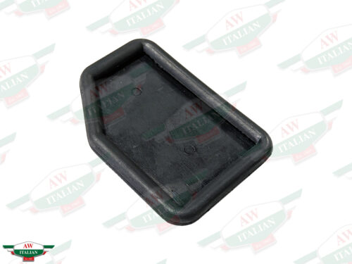 ridged black rubber rectangular pad with corner cut