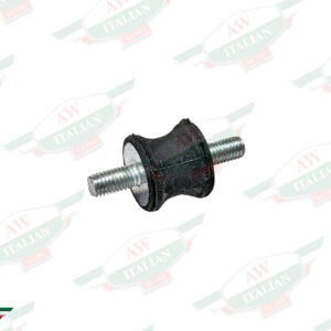 black rubber cylinder with threaded studs on each end