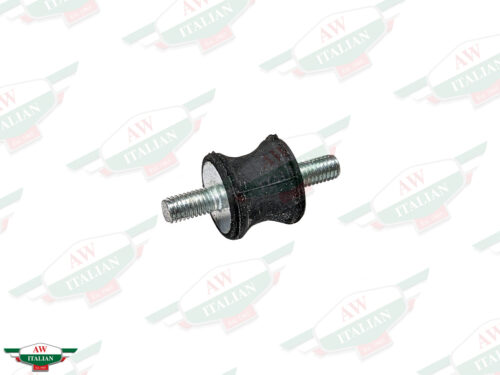 black rubber cylinder with threaded studs on each end