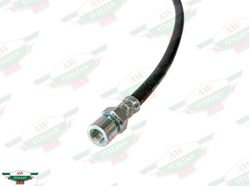 black rubber brake hose with metal ends
