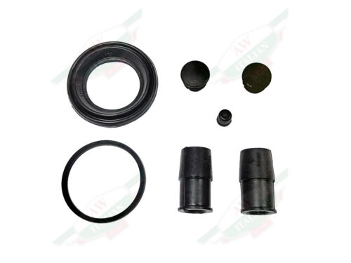 Black rubber rings on a white background