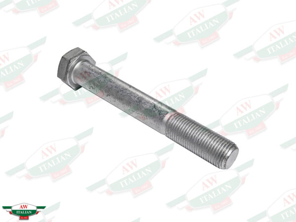 long grey threaded bolt with hex head