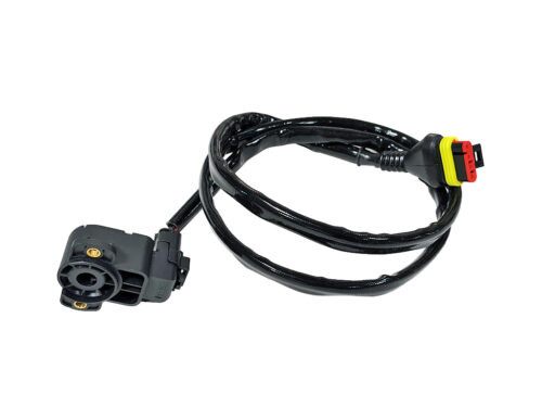 black wire coiled up with red and yellow end