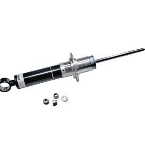 black and silver shock absorber