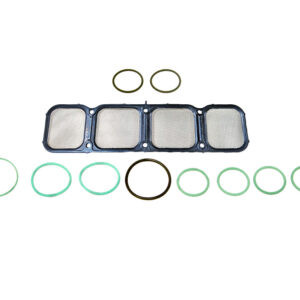 green and black circles on white background