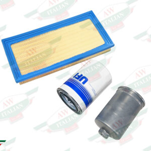 blue and orange filter with white and grey tube on white background