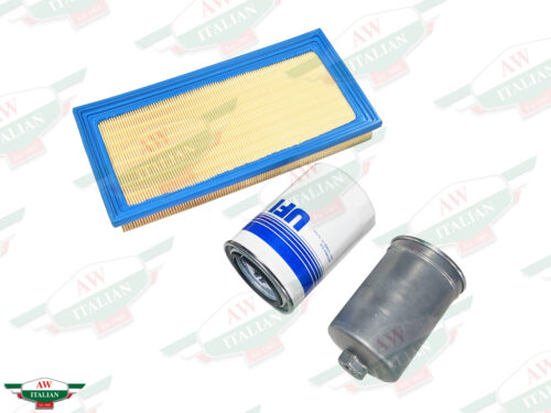 blue and orange filter with white and grey tube on white background