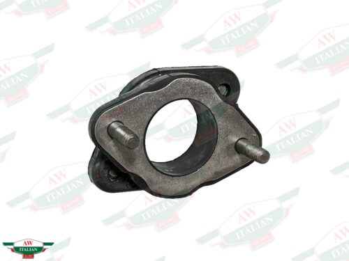 metal object with black rubber coating on white background