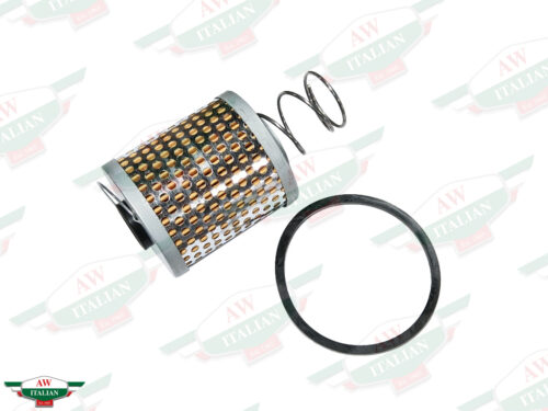 cylindrical filter with spring on end and black ring